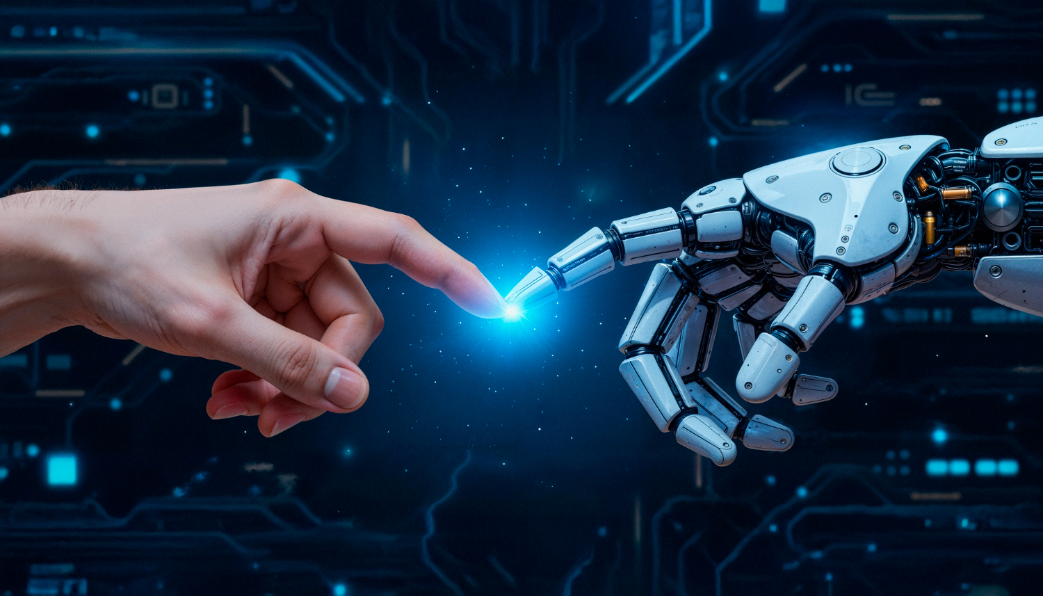 Business application with AI features running on laptop and mobile